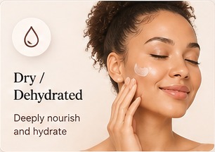 Light-skinned Nigerian woman applying skincare